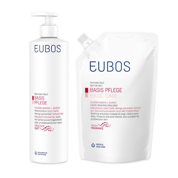 Eubos Liquid Washing Emulsion Red 400Ml+ Refill Pack 400Ml
