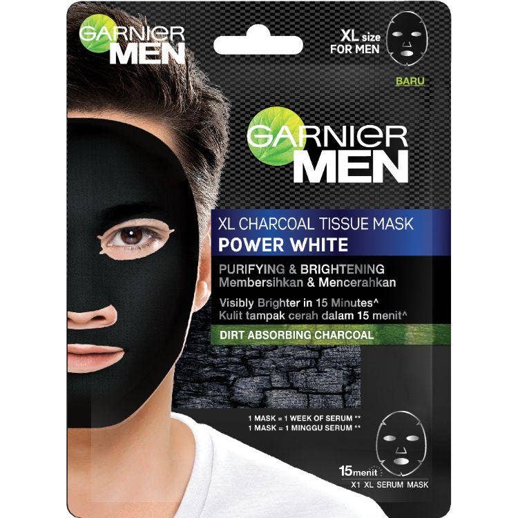 Garnier Men Charcoal Tissue Power White Purifying And Brightening Mask 1S
