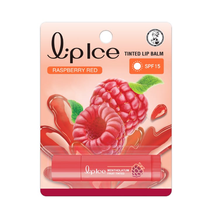 Mentholatum Lipcare Lipice Fruity Lipbalm Raspberry Red