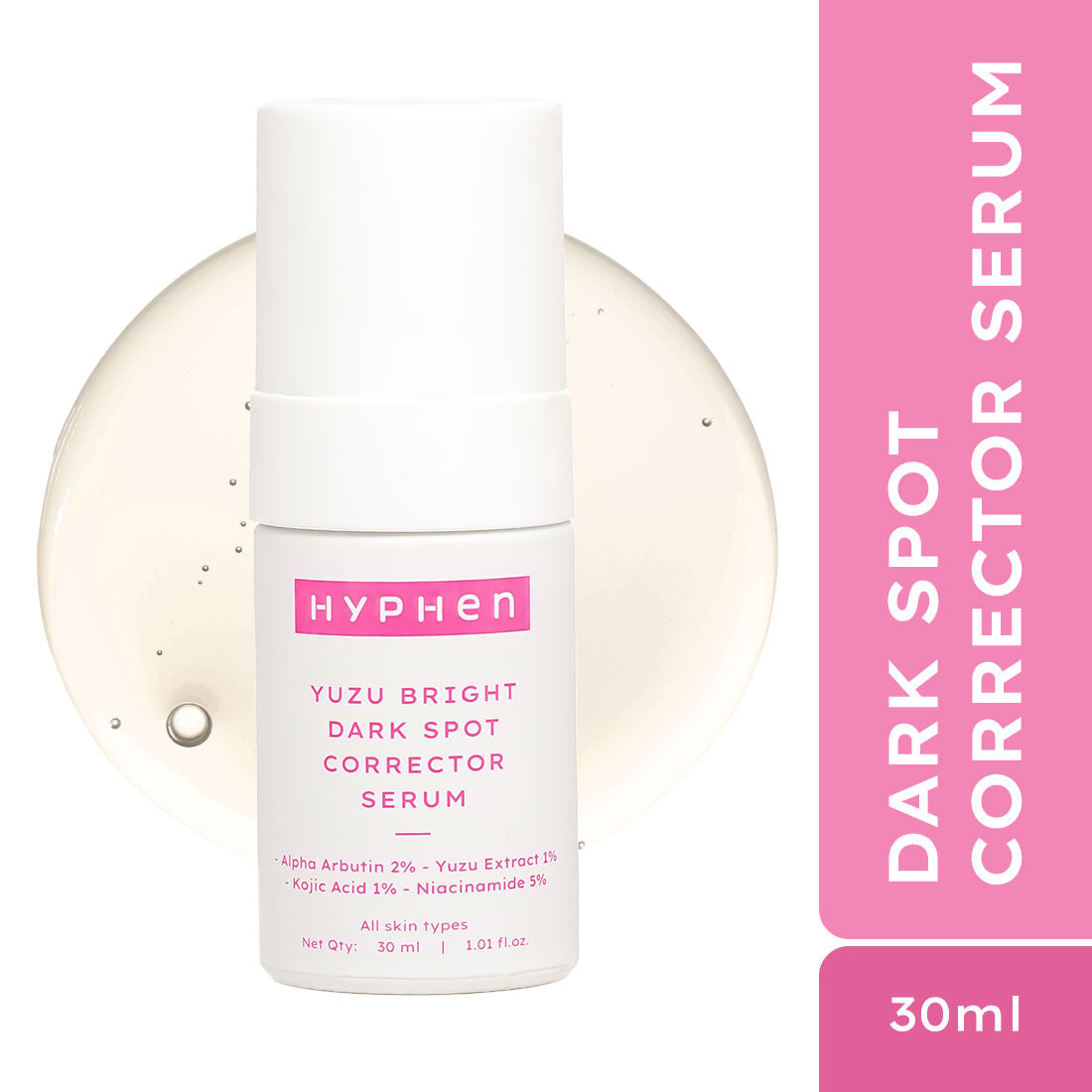 HYPHEN 2% ALPHA ARBUTIN & 1% KOJIC ACID FACE SERUM FOR DARK SPOTS WITH YUZU EXTRACTS(30ML)
