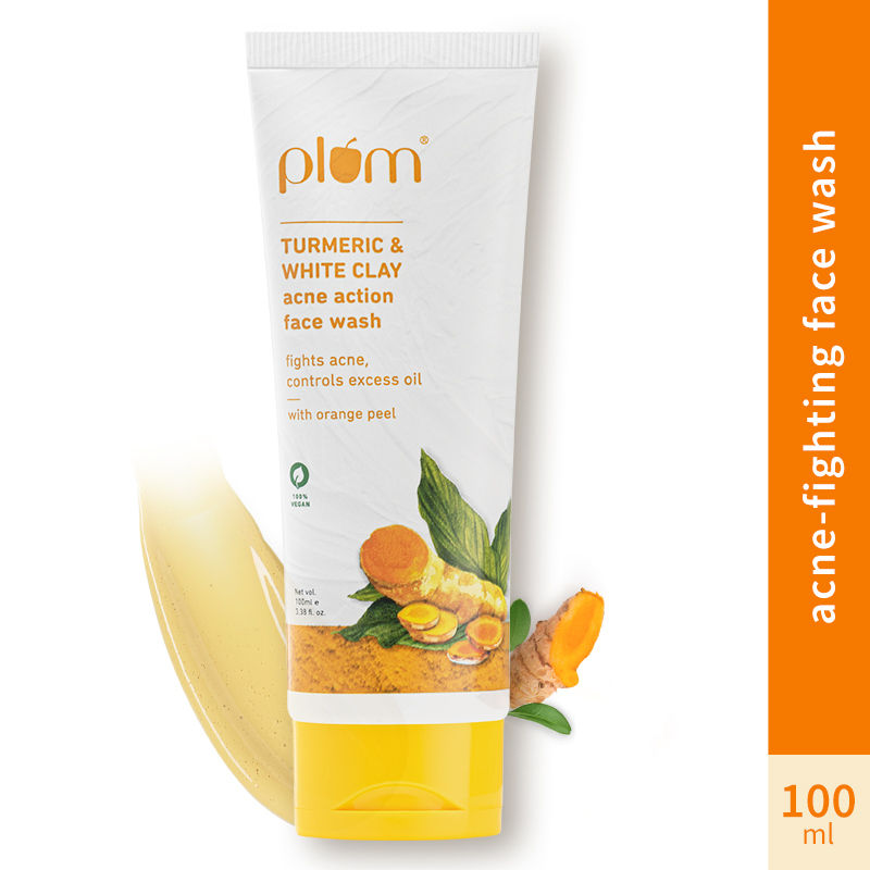 Plum Turmeric & White Clay Acne Action Face Wash