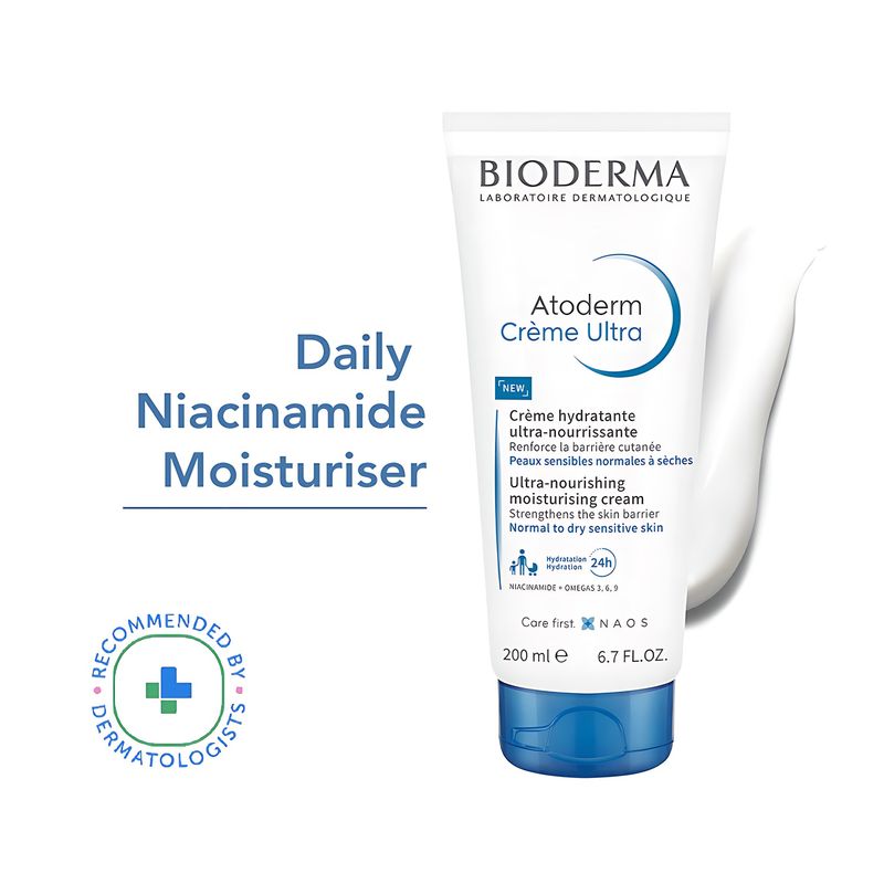 Bioderma Atoderm Creme Ultra-Nourising Moisturising Cream Boosts Hyaluronic Acid, Ceramides