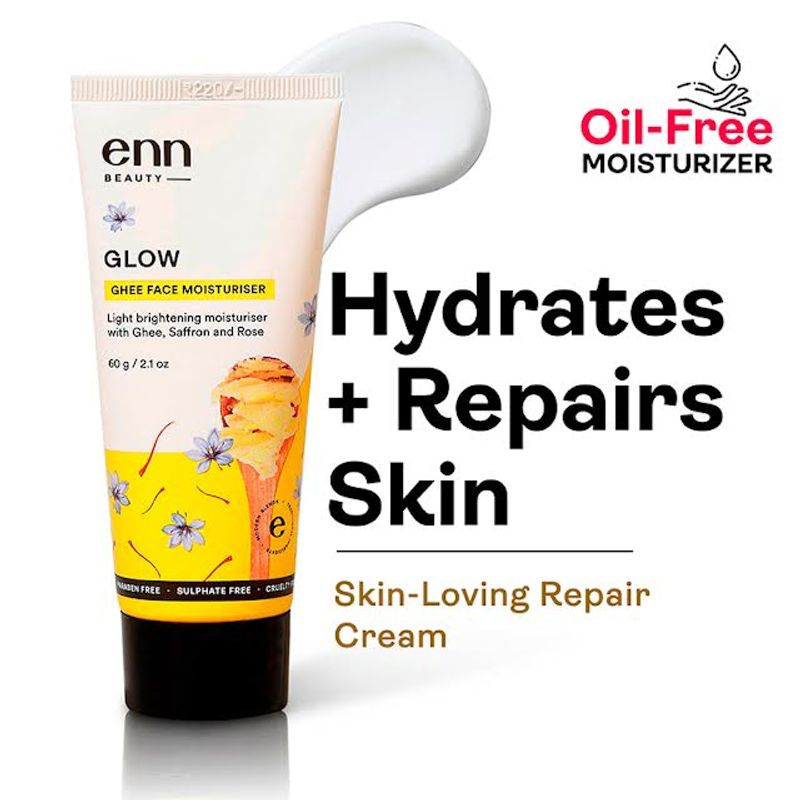 ENN Hydrating & Brightening Face Moisturizer - With Ghee & Rose, For Normal to Dry Skin