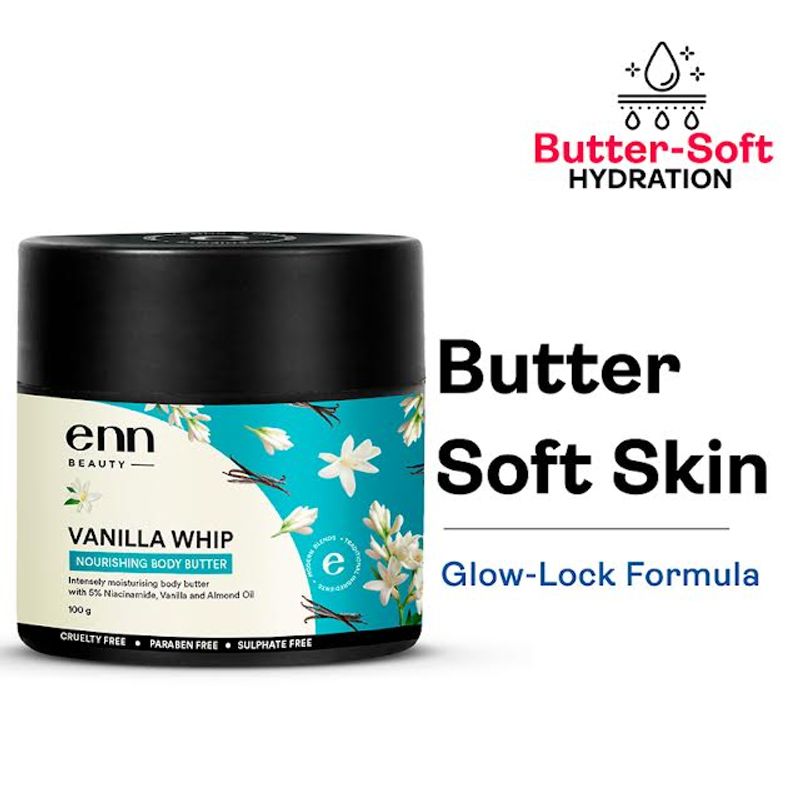 ENN Vanilla Body Butter - Quick Absorbing & Hydrating, For Dry Skin, Unisex