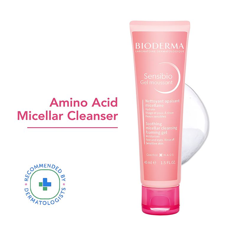 Bioderma Sensibio Gel Moussant SLS Free Cleanser With Vitamin E-24h Hydration-Micellar Gel