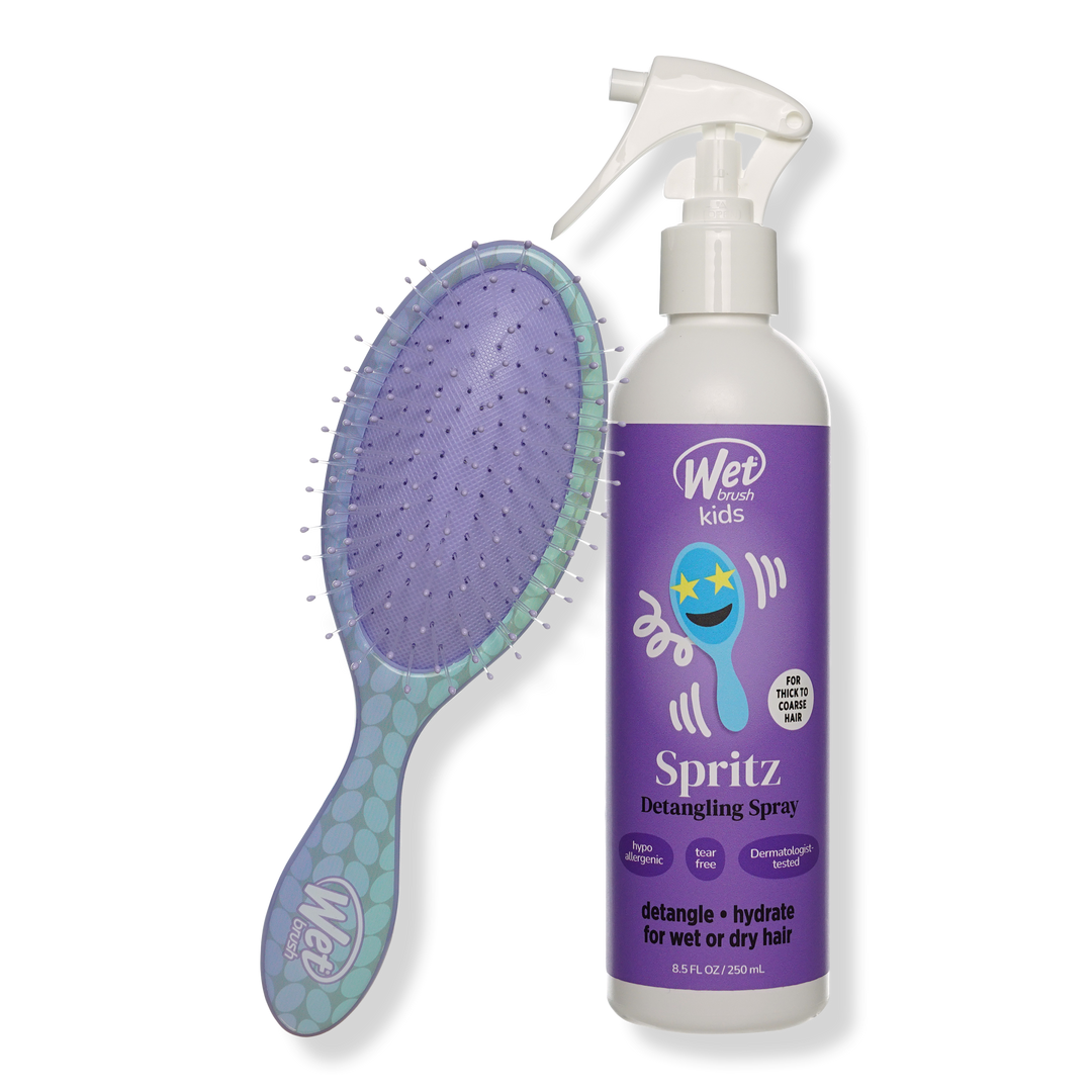 Wet Brush Kids Happy Hair Kit Detangling Spray & Midi Brush