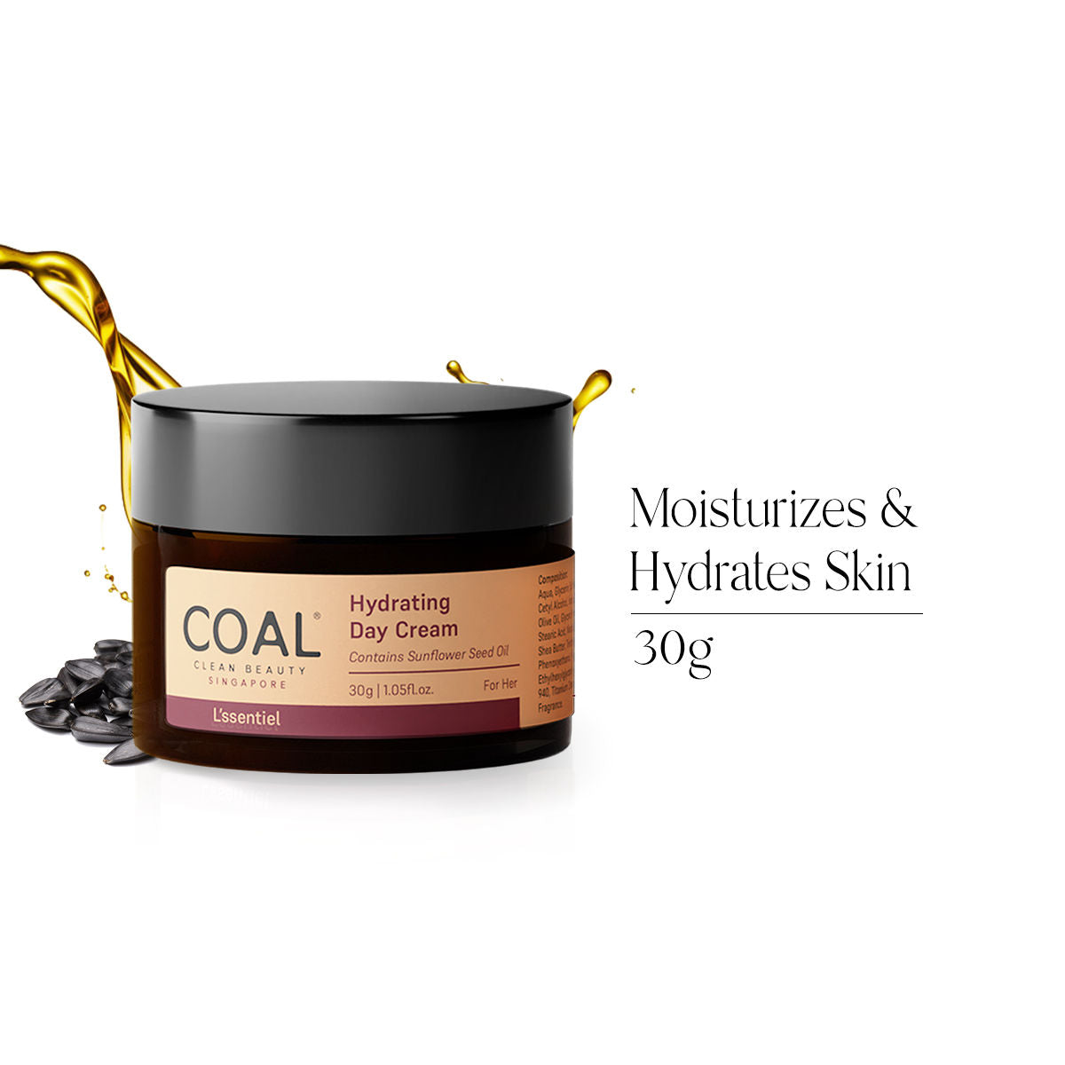 COAL Clean Beauty Hydrating Day Cream With Sunflower Seed Oil