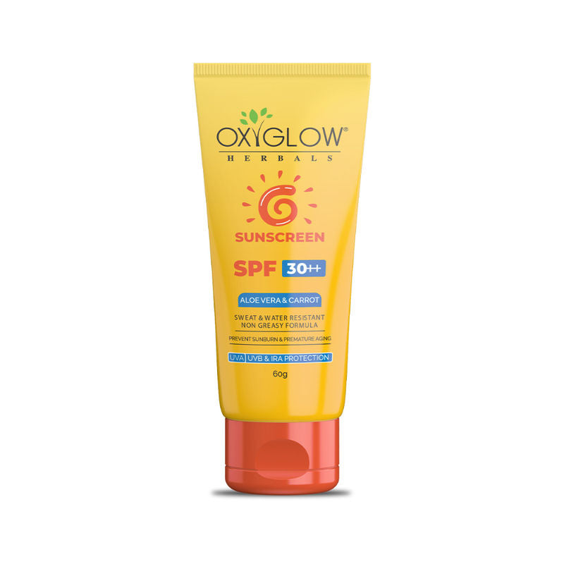 Oxyglow Herbals Aloe Vera And Carrot Sunscreen Cream- SPF 30+++ -