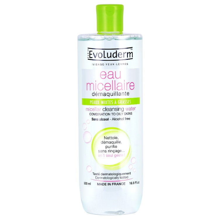 Evoluderm Combination Oily Skin Micellar Cleansing Water 500ml