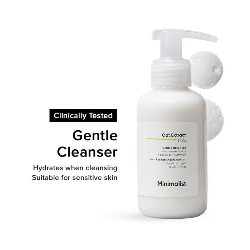 Minimalist 6% Oat Extract Gentle Cleanser With Hyaluronic Acid For Sensitive Skin