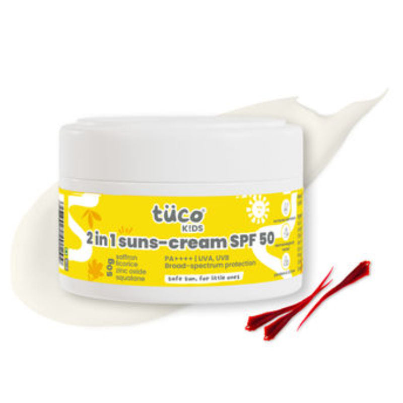 TuCo Intelligent Kids Face Cream + Sunscreen SPF50 UVA/B PA++++ Benzophenone-3 and Avobenzone Free