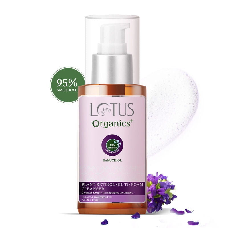 Lotus Organics+ Plant Retinol Oil to Foam Cleanser
