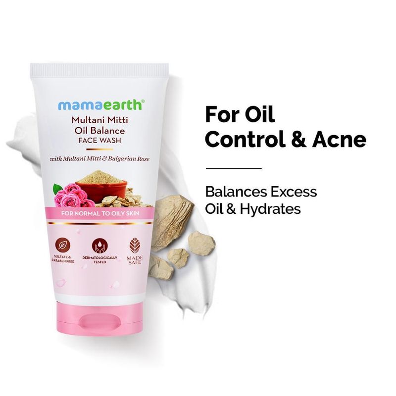 Mamaearth Multani Mitti Oil Balance Face Wash