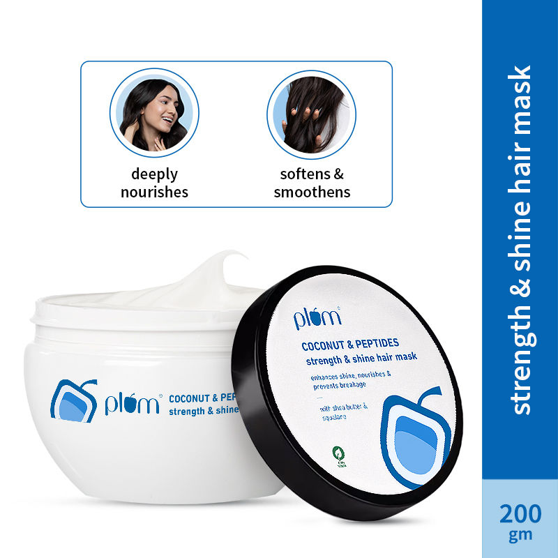 Plum Coconut Milk & Peptides Hair Mask For Soft, Shiny Hair