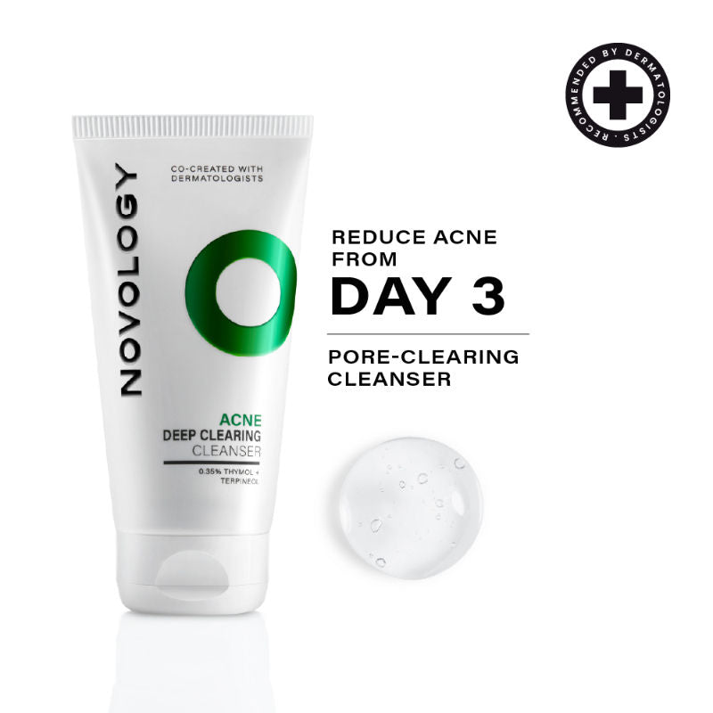 Novology Acne Clearing Cleanser For Acne, Whiteheads And Blackheads, Suitable For Sensitive Skin