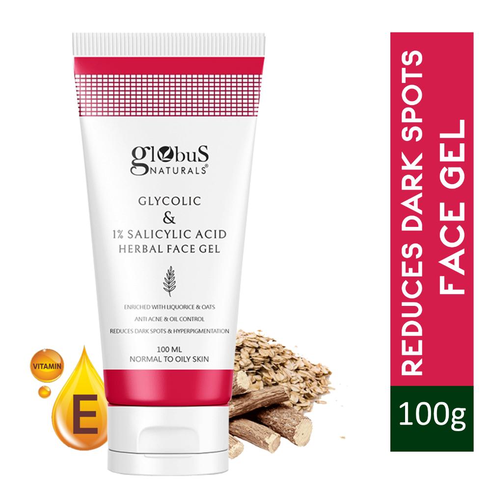 Globus Naturals Glycolic & 1% Salicylic Acid Herbal Face Gel