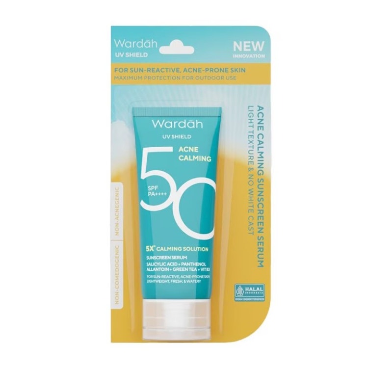 Wardah Uv Shield Acne Calming Sunscreen Serum Spf50 Pa++++ 40Ml