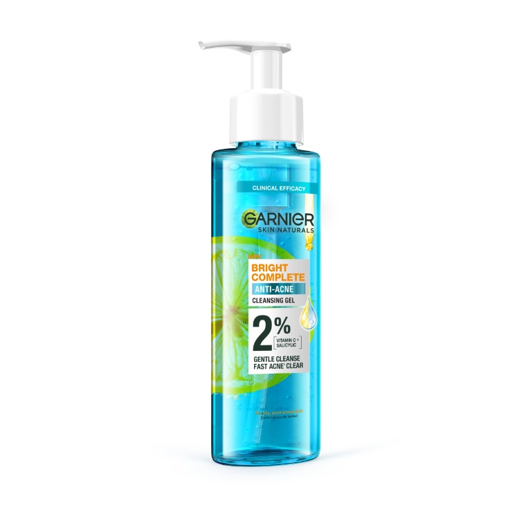 Garnier Bright Complete Anti-Acne Vitamin C + Salicylic Acid Gel Cleansing 120Ml