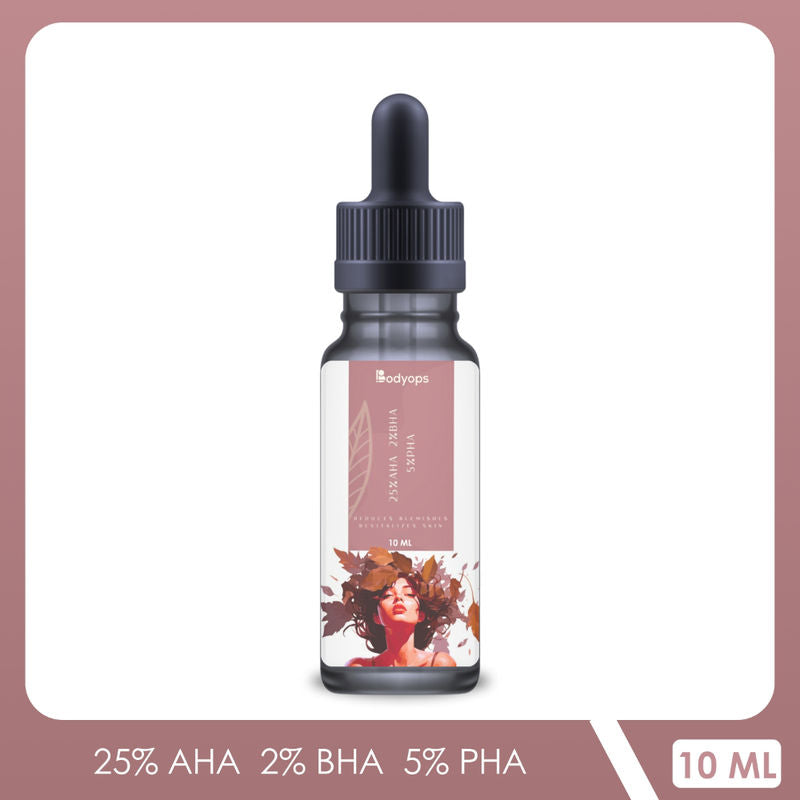 BODYOPS 25% AHA, 2% BHA and 5% PHA Peeling Solution Face Serum