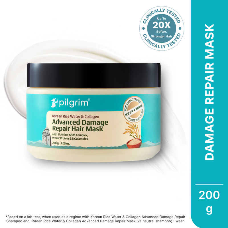 Pilgrim Korean Rice Water & Collagen Advanced Damage Repair Hair Mask