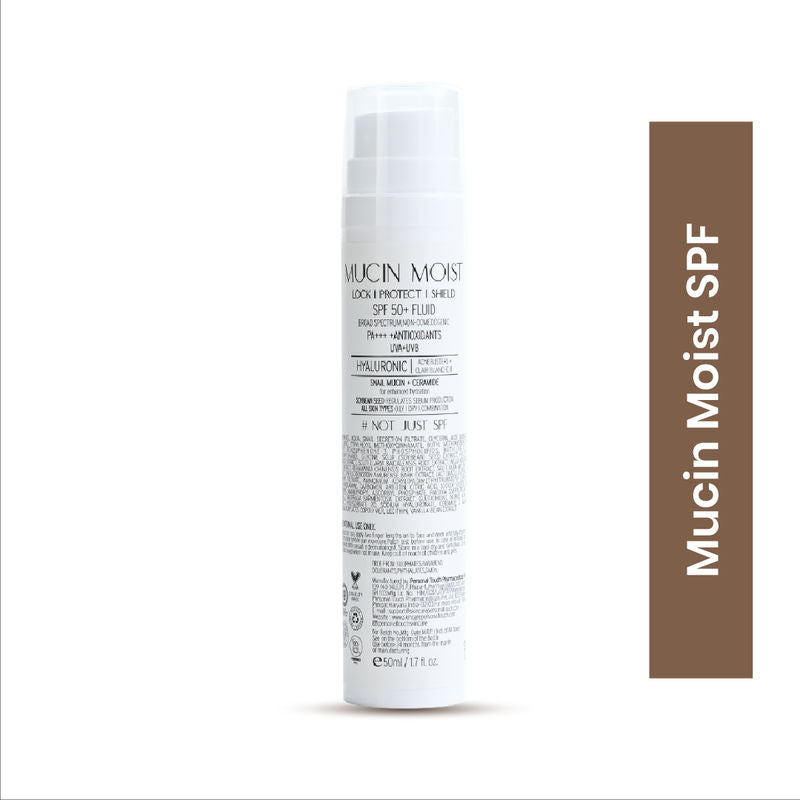 Personal Touch Mucin Moist Fluid Sunscreen SPF 50+ PA+++ UVA/UVB To Minimizes Pores