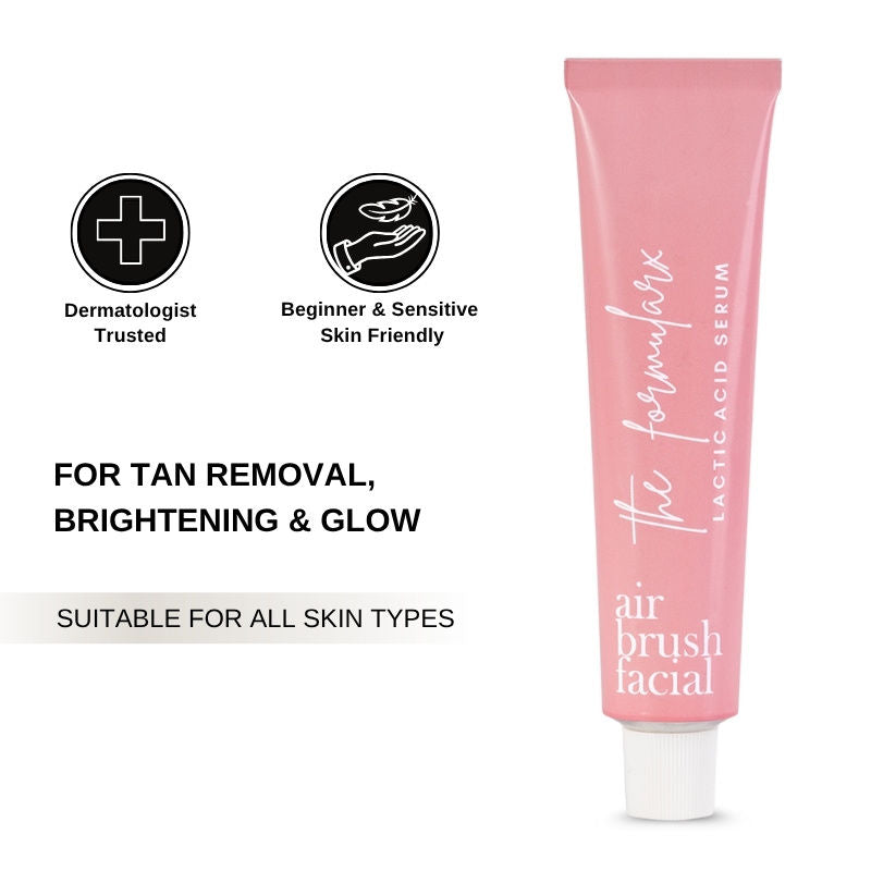 The Formularx Air Brush Facial Lactic Acid Face Serum For Tan Removal, Brightening & Glow