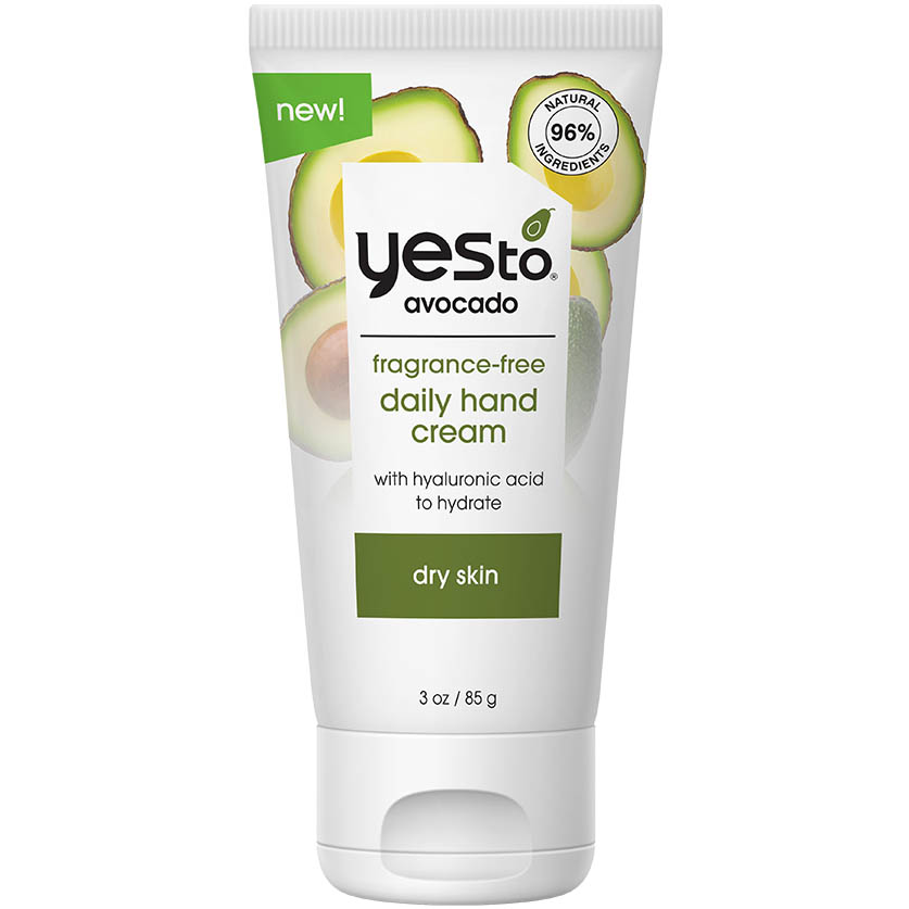 avocado fragrance-free daily hand cream with hyaluronic acid to hydrate dry skin