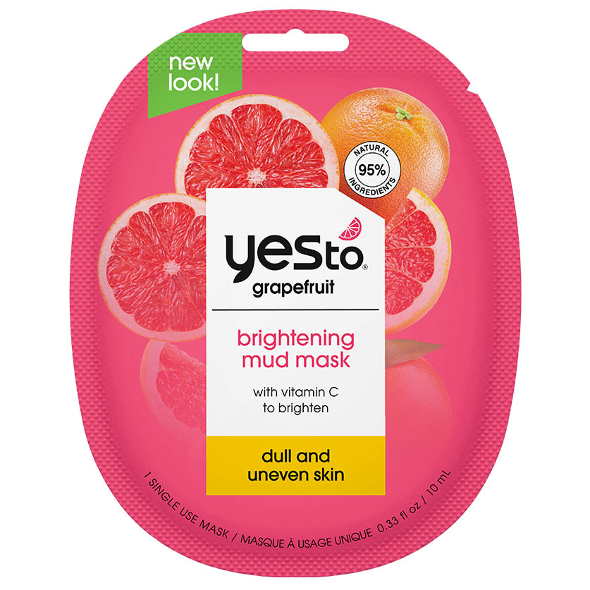 grapefruit brightening mud mask with vitamin C to brighten dull and uneven skin โ single use