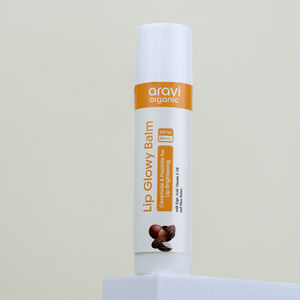 Aravi Organic Lip Glowy Balm with SPF 50 PA+++ | Enriched with Kojic Acid, Ceramide & Peptide | Brightens & Hydrates Dry Lips | Soft, Healthy Lips & Sun Protection | Natural Lip Care โ 5 gm