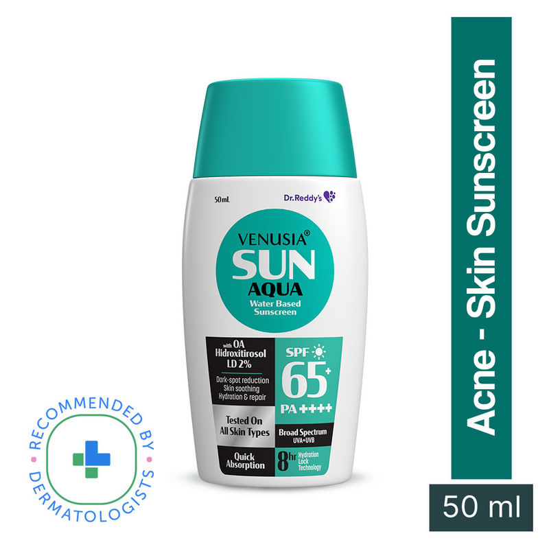 Dr. Reddy's Venusia Water based sunscreen SPF 65| Powered by Anti-oxidants| Anti-pigmentation| 50g
