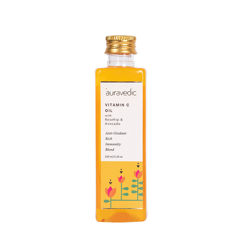 AURAVEDIC VITAMIN C OIL WITH VITAMIN C, VITAMIN E OIL, AVOCADO OIL AND GRAPESEED OIL(100ML)