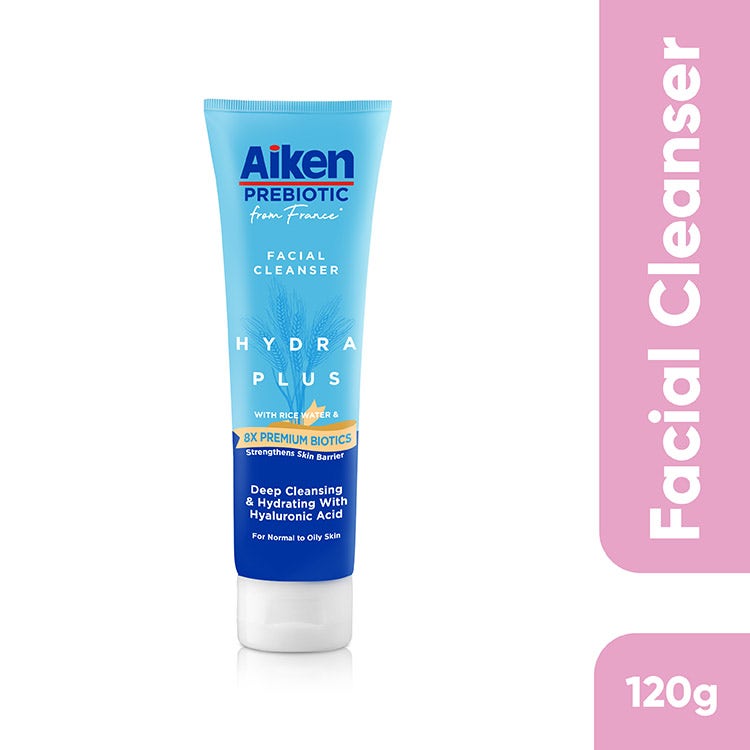 Aiken Prebiotic 8X Premium Biotics Deep Cleansing & Hydrating With Hyaluronic Acid For Normal & Oily Skin 120G