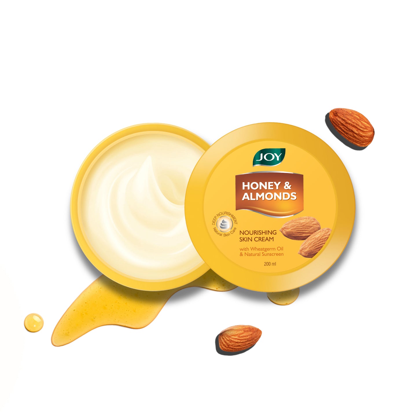 Joy Honey & Almonds Body & Skin Cream For Summers With Wheatgerm Oil For Deep Nourishment (200ML)