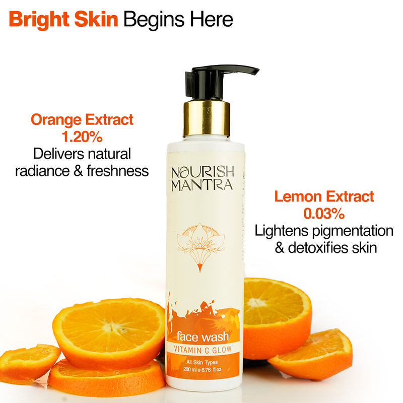 Nourish Mantra Vitamin C Glow Face Wash for Bright & Glowing Skin