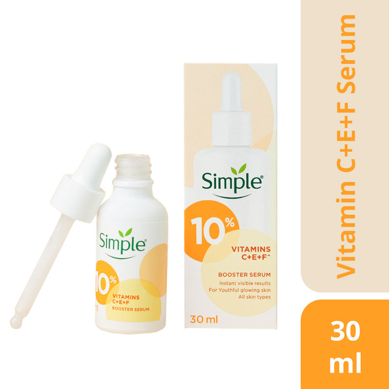 Simple Booster Serum - 10% Vitamin C+e+f For Youthful Glowing Skin