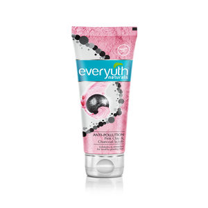 Everyuth Naturals Anti Pollution Pink Clay & Charcoal Scrub 100 gm