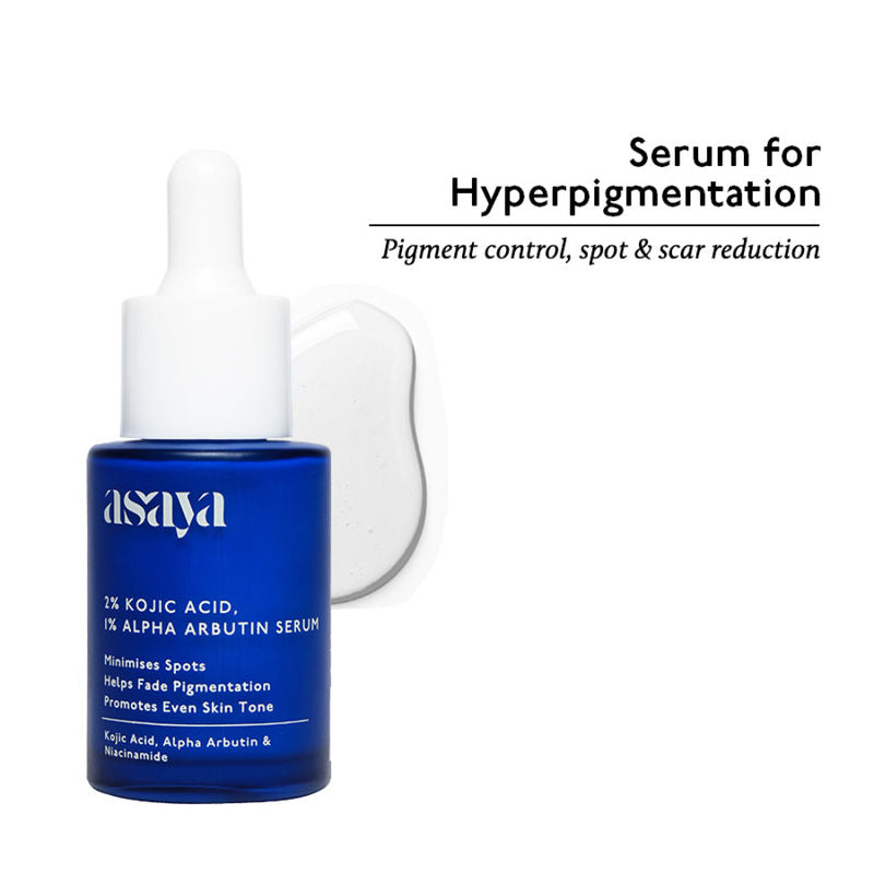 Asaya 2% Kojic Acid Face Serum With 1% Alpha Arbutin Anti Pigmentation Serum For Blemishes And Scar