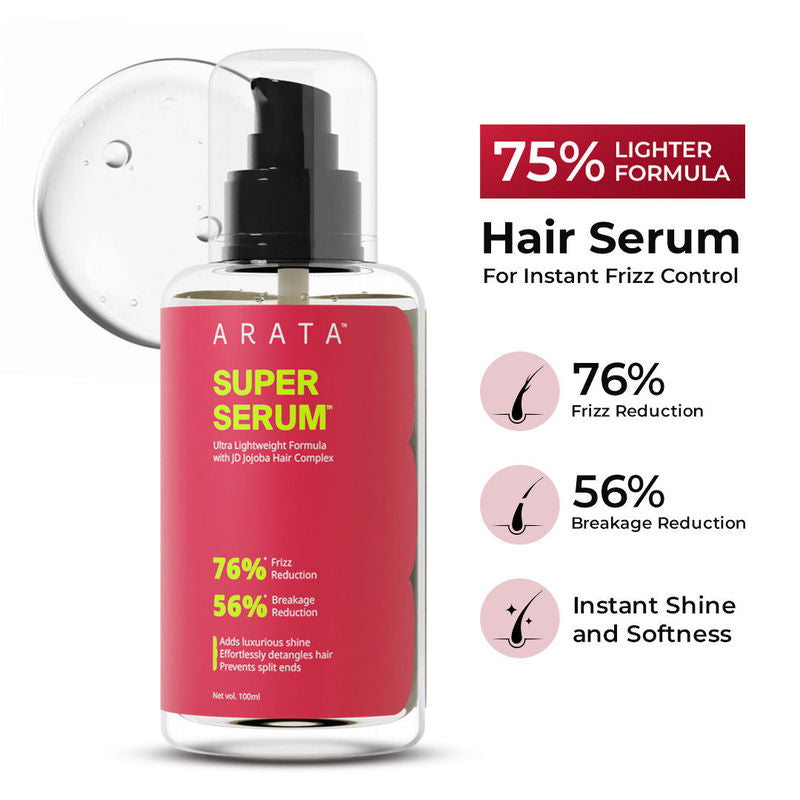 Arata Super Serum With JD Jojoba Hair Complex For Glossy, Smooth & Frizz-Free Strands