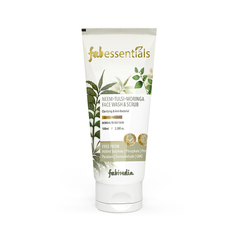 Fabessentials Neem Tulsi Moringa Face Wash & Scrub