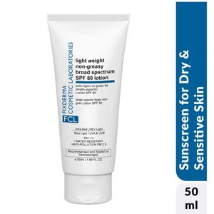 Fixderma Cosmetic Laboratories Light Weight Non Greasy Broad Spectrum SPF 80 Lotion 50 ml
