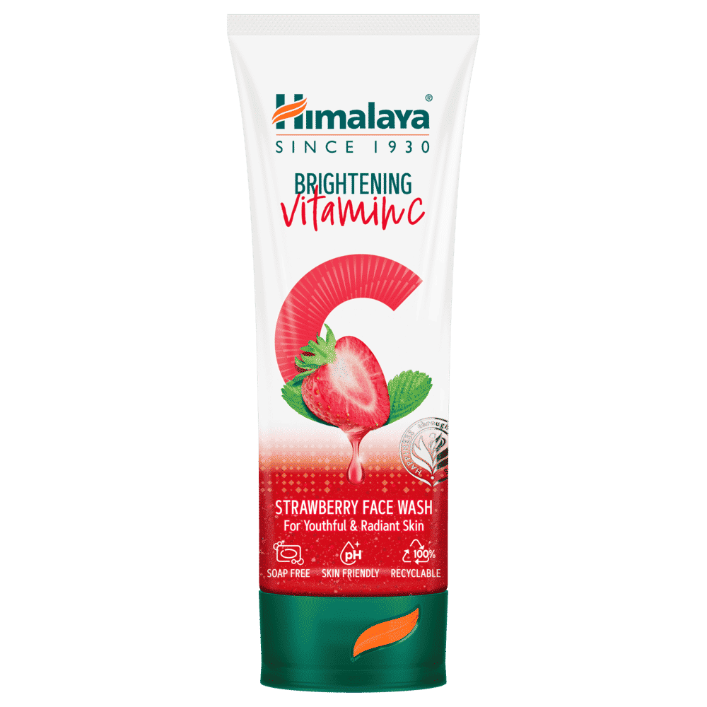 Himalaya Brightening Vitamin C Strawberry Face Wash | Brightening Face Cleanser | Remove Dull Skin | 100 ml