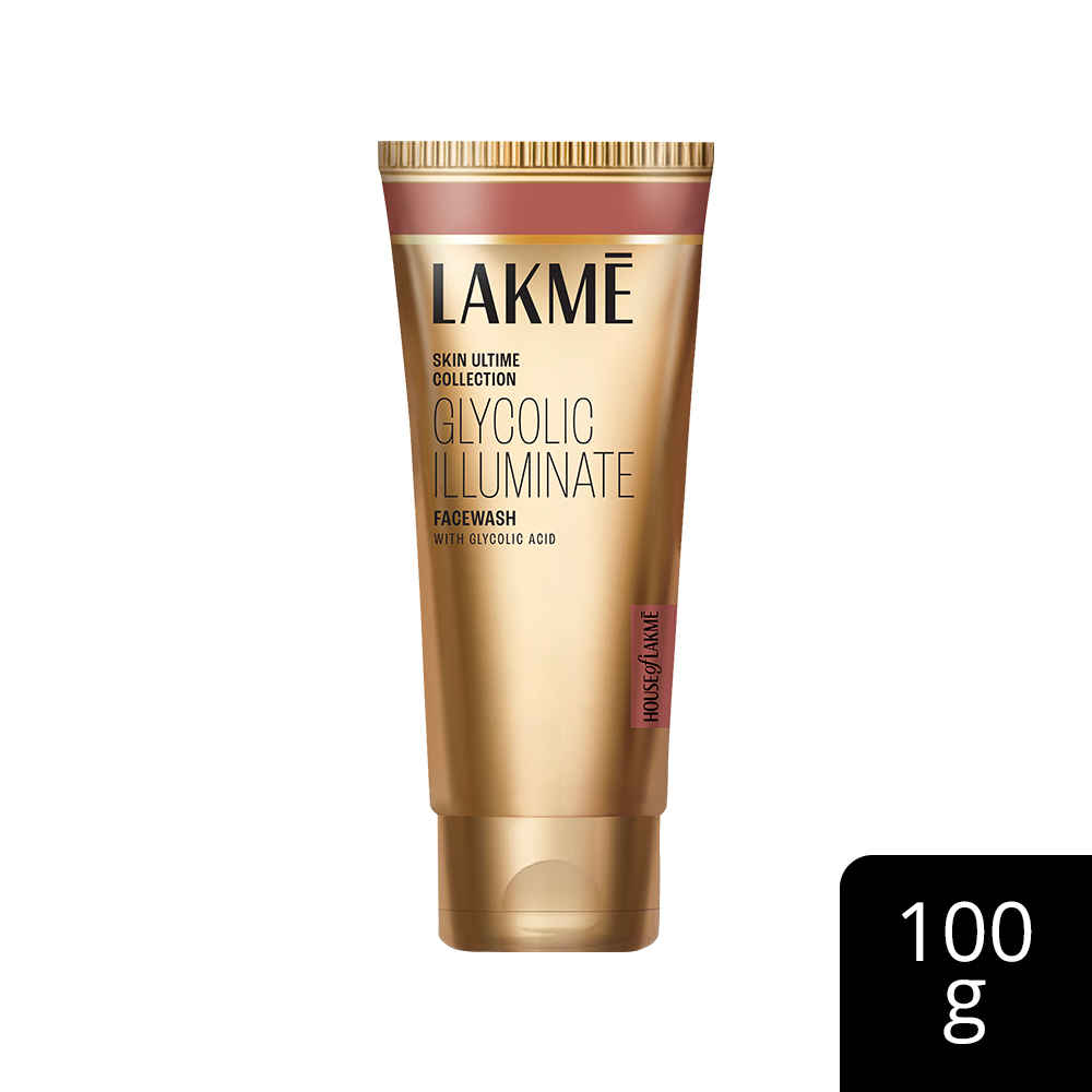 Lakme Glycolic Illuminate Facewash | With Glycolic Acid for Gentle Exfoliation & Illuminated Skin | 100 gm