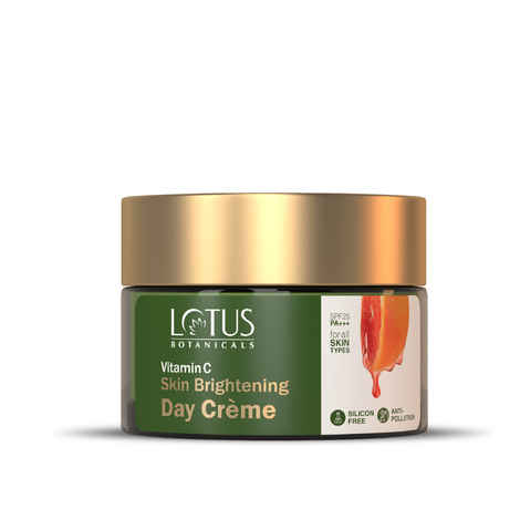 Lotus Botanicals Skin Brightening Day Cream | Vitamin C | SPF 25 | PA+++ | Lightweight | Silicon & Chemical Free | All Skin Types | 50 gm