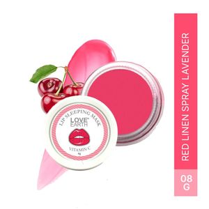 Love Earth Lip Sleeping Mask With Vitamin C & Essential Oils For Soft, Long-Losting, Moisturised & Supple Lips 8 gm