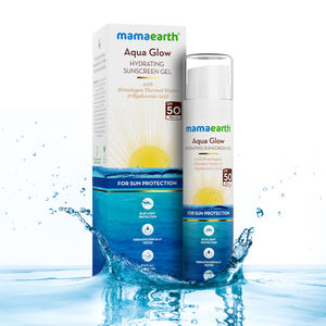 Mamaearth Aqua Glow Hydrating Sunscreen Gel with Himalayan Thermal Water & Hyaluronic Acid SPF 50 PA+++ (50 gm)