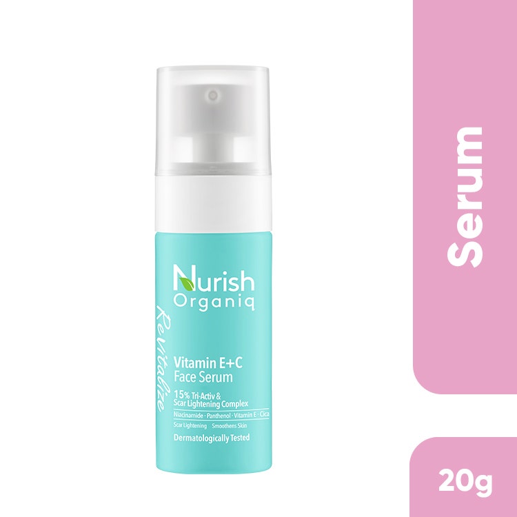 Nurish Organic Revitalize Vitamin E+C Face Serum 20G