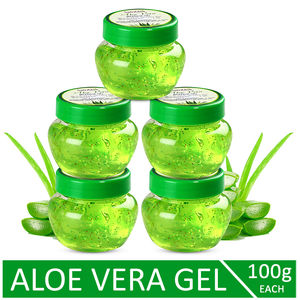 NutriGlow Set of 5 Aloe Vera Moisturizing Massage Gel With Goodness of Aloe Vera & Tea Tree Oil, 100 gm each
