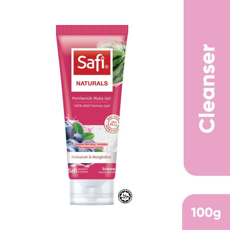 Safi Naturals Pembersih Muka Beri Biru Tembikai 100G