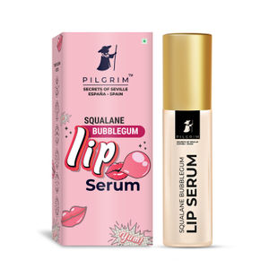 Pilgrim Squalane Bubblegum Lip Serum With Roll-On For Visibly Plump Lips | Hydrating Lip Serum For Dark Lips | Lip Serum With Shea Butter & Pomegranate Extracts For Moisturized & Soft Lips | Men & Women, 6 ml