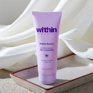 Within Beauty Bubble Bounce Barrier Boost Gel Face Cleanser | Deep Cleanses Without Over-Drying | Reduces Excess Oil | For Oily to Combination Skin | Ceramide Complex + Green Tea | 100 ml